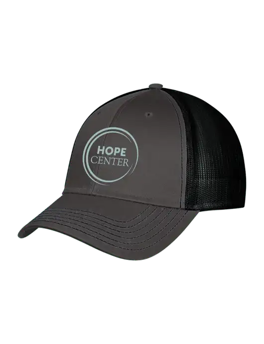 Charcoal & Black Mesh Trucker Cap Snap Back w/Hope Center Logo