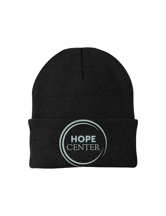 Black Knit Cap w/Hope Center Logo
