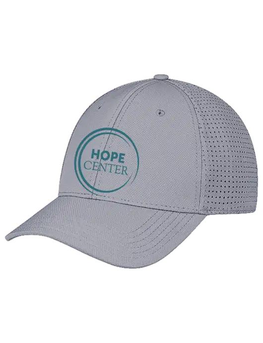 Grey Performance Stretchable Cap Hook & Loop w/Hope Center Logo