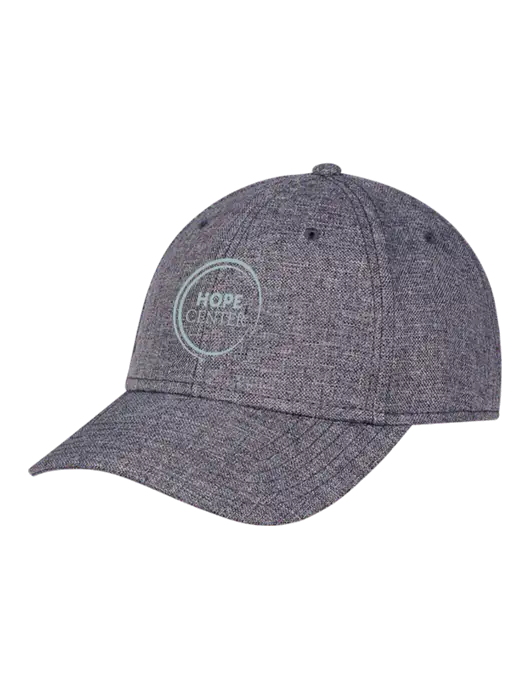 Heather Charcoal Structured Linen Look Cap Hook & Loop w/Hope Center Logo