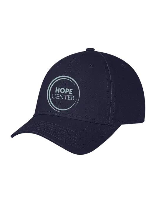 Navy Structured Soft Snap Closure Hook & Loop Cap w/Hope Center Logo