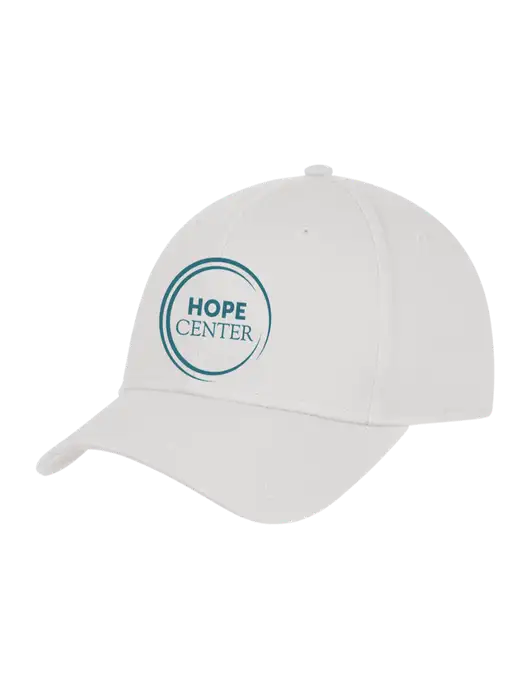 White Structured Cap Hook & Loop w/Hope Center Logo