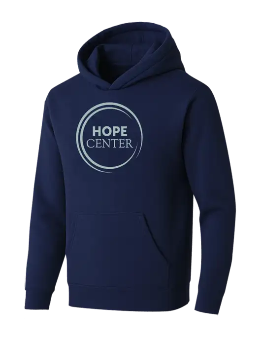BELLA+CANVAS Navy Sponge Fleece Pullover Hoodie w/Hope Center Logo