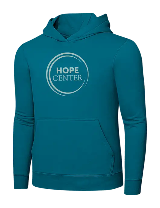 Dark Teal 7.8 oz Ring Spun Hooded Sweatshirt w/Hope Center Logo