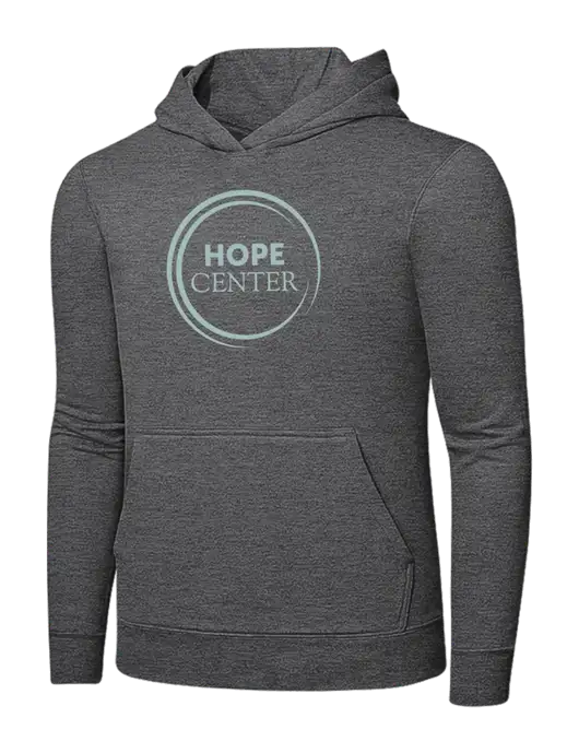 Graphite Heather 7.8. oz Ring Spun Hooded Sweatshirt w/Hope Center Logo