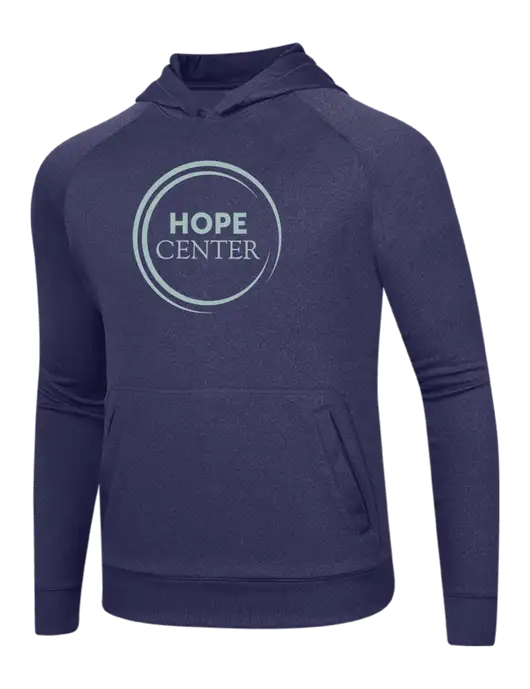 Tech True Navy Fleece Hooded Sweatshirt w/Hope Center Logo