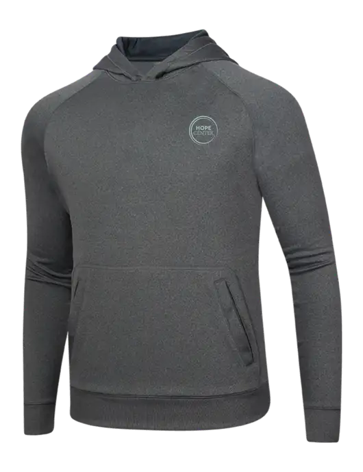 Tech Graphite Heather Fleece Hooded Sweatshirt w/Hope Center Logo