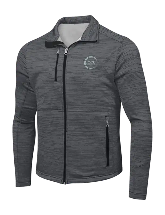 Dark Grey Digi Stripe Fleece Jacket w/Hope Center Logo