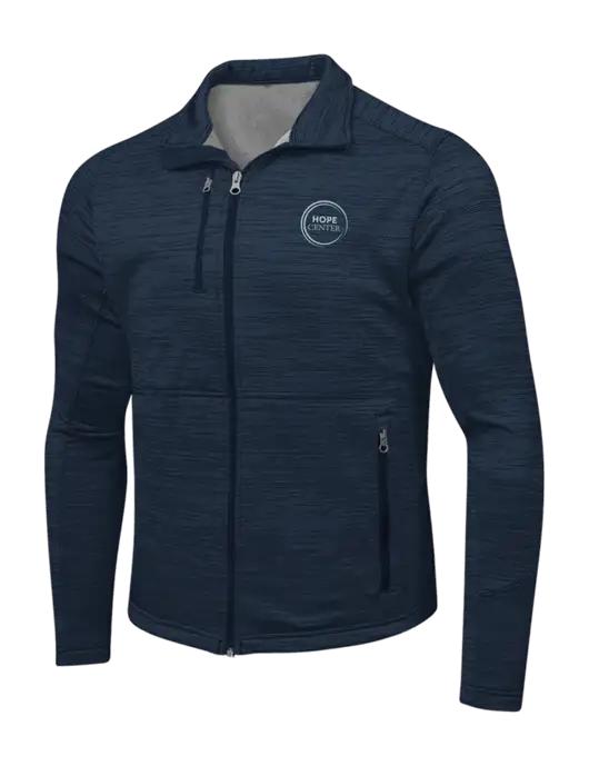 Navy Digi Stripe Fleece Jacket w/Hope Center Logo