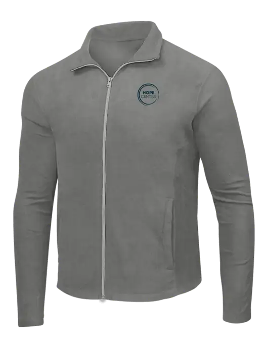 Medium Grey Microfleece Jacket w/Hope Center Logo