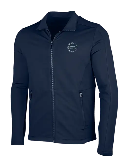 Navy Grid Fleece Jacket w/Hope Center Logo