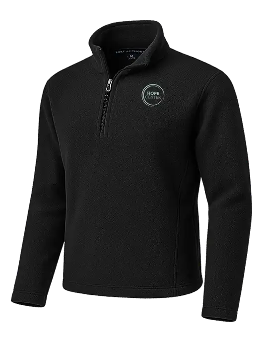 Black Fleece 1/4-Zip Pullover w/Hope Center Logo