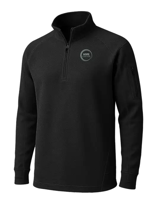 Black Tech Fleece 1/4 Zip Pullover w/Hope Center Logo