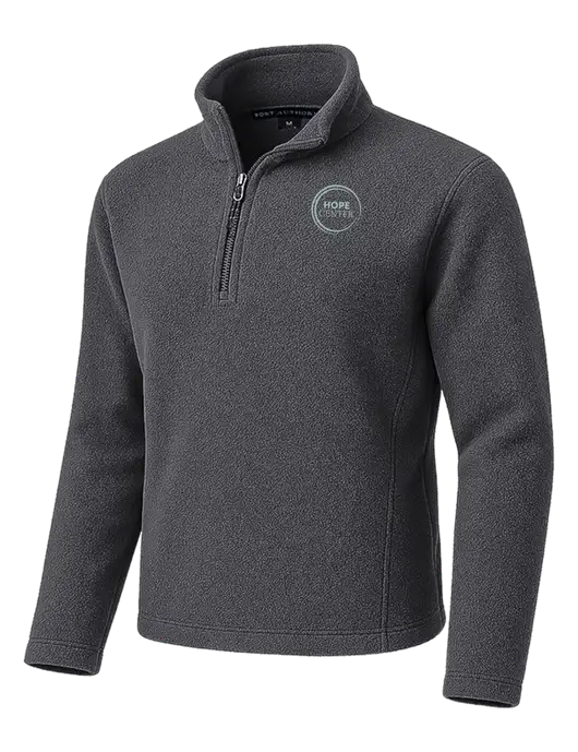 Dark Grey Fleece 1/4-Zip Pullover w/Hope Center Logo