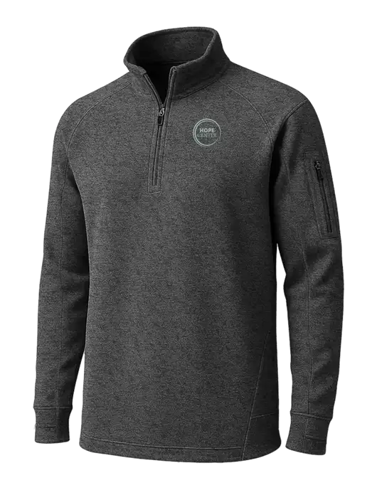 Graphite Heather Tech Fleece 1/4 Zip Pullover w/Hope Center Logo