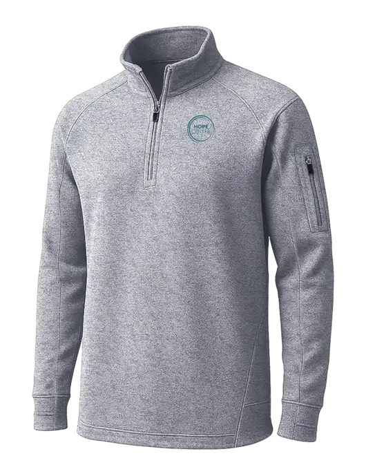 Grey Heather Tech Fleece 1/4 Zip Pullover w/Hope Center Logo
