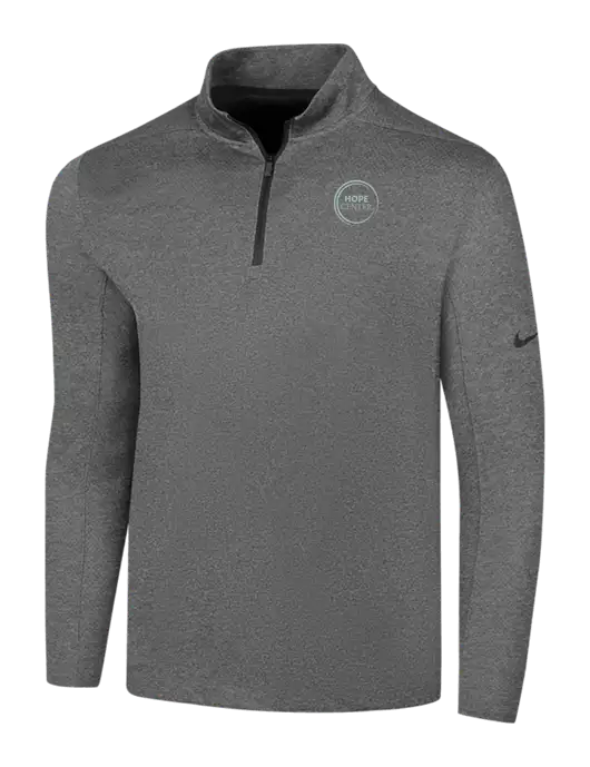NIKE Dark Grey Heather Dry 1/2 Zip Cover-Up w/Hope Center Logo