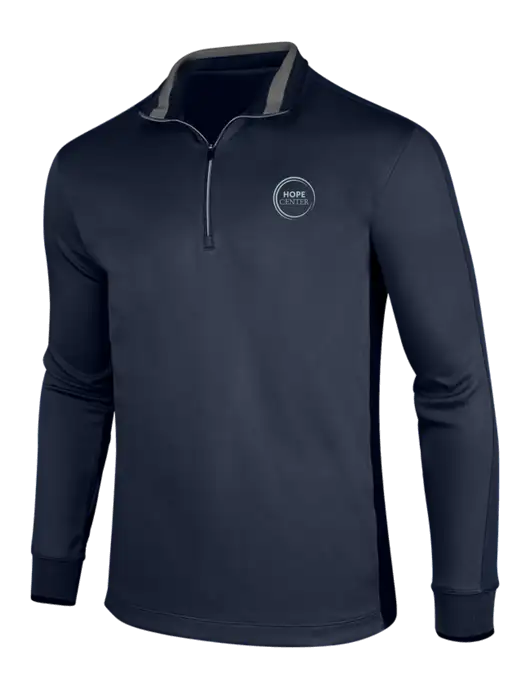 NIKE Midnight Navy Heather/Midnight Navy Dry-Fit 1/2 Zip Cover-Up w/Hope Center Logo
