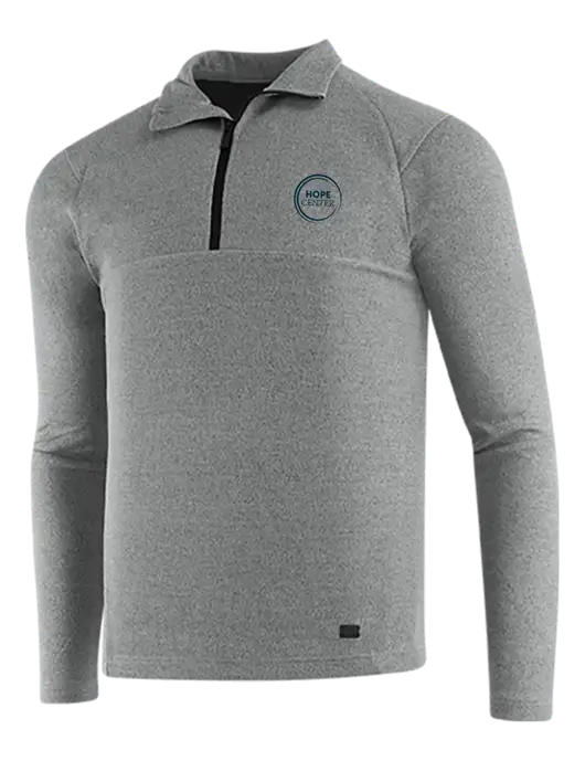 OGIO Petrol Grey Heather Transition 1/4 Zip Pullover w/Hope Center Logo