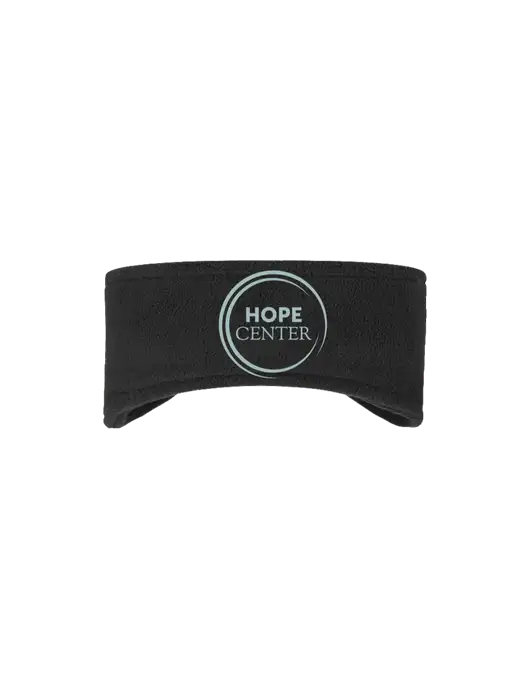 Black Stretch Fleece Headband w/Hope Center Logo