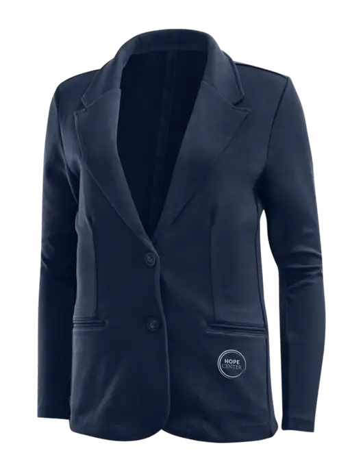 Deep Navy Womens Knit Blazer w/Hope Center Logo