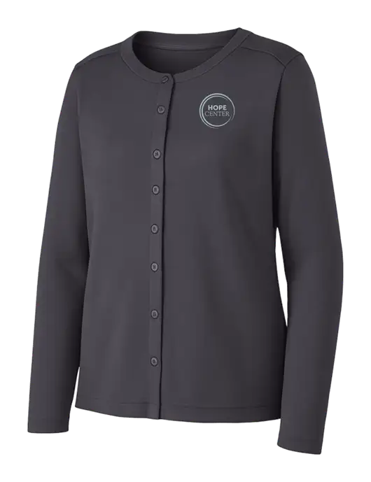Grey Smoke Womens Concept Stretch Button-Front Cardigan Sweater w/Hope Center Logo