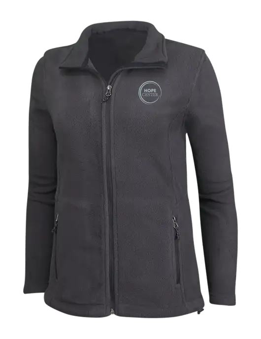 Womens Fleece Dark Grey Jacket w/Hope Center Logo
