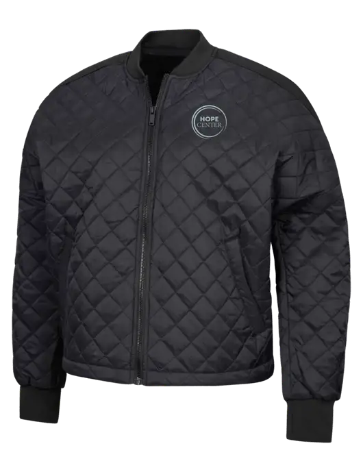 Mercer+Mettle Black Womens Boxy Quilted Jacket w/Hope Center Logo
