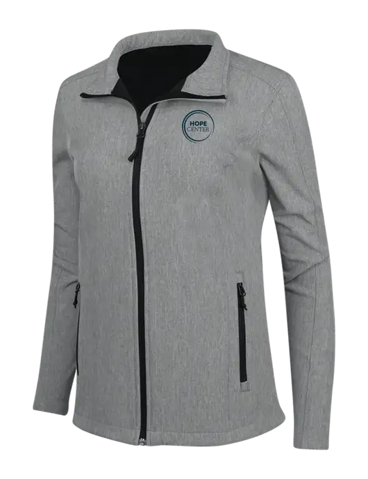 Medium Grey Heather Womens Core Soft Shell Jacket w/Hope Center Logo