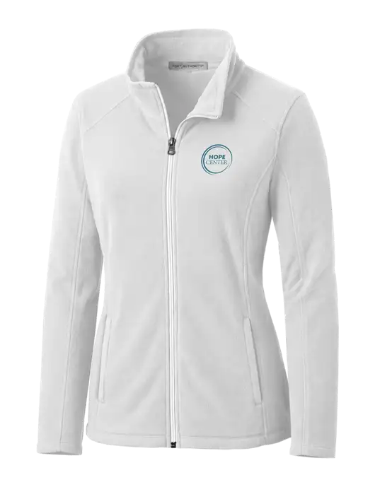 White Womens Microfleece Jacket w/Hope Center Logo
