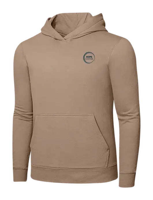 Sand 7.8. oz Ring Spun Hooded Sweatshirt w/Hope Center Logo