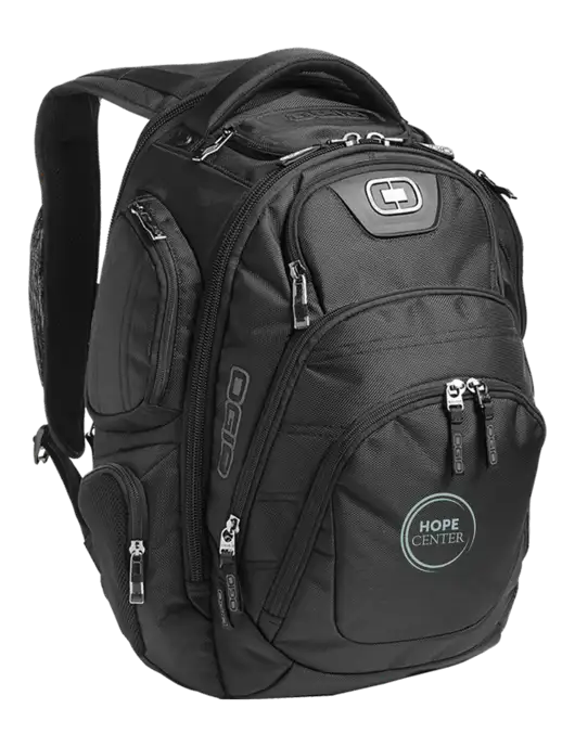 OGIO Black Stratagem Laptop Backpack w/Hope Center Logo